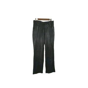 Garson Pants Women's Leather Size 10 Black Riding Motorcycle Biker